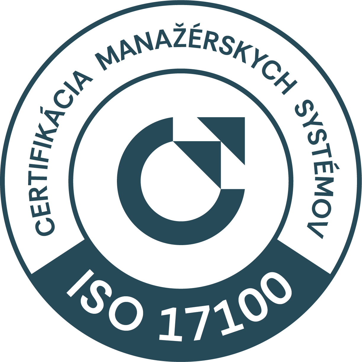 vzor certifikačnej známky ISO 17100 od CeMS
